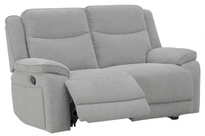 Product photograph of Herbert Light Grey Fabric 2 Seater Recliner Sofa from Choice Furniture Superstore