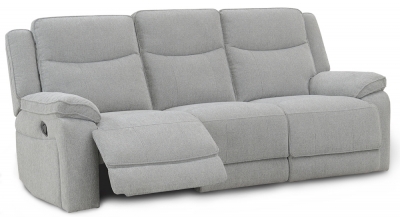 Product photograph of Herbert Light Grey Fabric 3 Seater Recliner Sofa from Choice Furniture Superstore