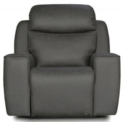 Product photograph of Rocco Dark Grey Fabric Recliner Armchair from Choice Furniture Superstore