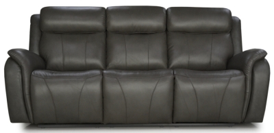 Product photograph of Marco Pewter Leather Upholstered 3 Seater Recliner Sofa from Choice Furniture Superstore