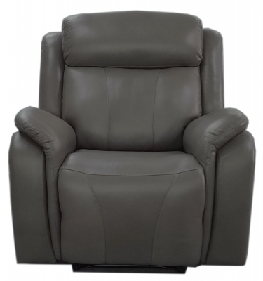 Product photograph of Marco Pewter Leather Upholstered Recliner Armchair from Choice Furniture Superstore