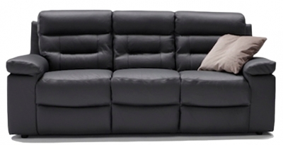 Product photograph of Amalfi Dark Grey Italian Leather 3 Seater Recliner Sofa from Choice Furniture Superstore