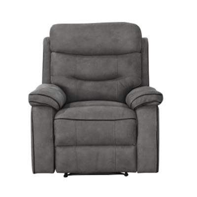 Gabrielle Charcoal Leather Manual Recliner Armchair