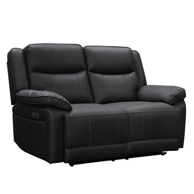 Torino Grey Pewter Faux Leather 2 Seater Manual Recliner Sofa