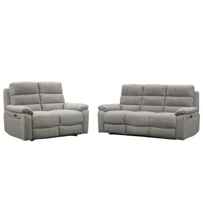 Westbury Grey Fabric 32 Seater Power Recliner Sofa Set