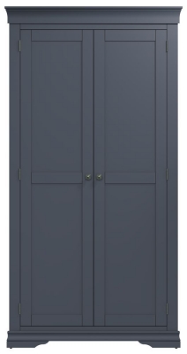 Chantilly Midnight Grey Painted 2 Door Wardrobe