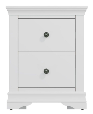 Chantilly Painted 2 Drawer Large Bedside Cabinet