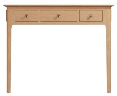 Product photograph of Appleby Oak 3 Drawer Dressing Table from Choice Furniture Superstore