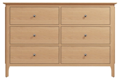 Product photograph of Appleby Oak 6 Drawer Chest from Choice Furniture Superstore