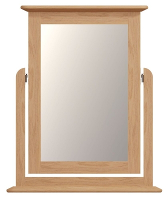 Product photograph of Appleby Oak Rectangular Trinket Mirror - 50cm X 60cm from Choice Furniture Superstore