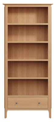Product photograph of Appleby Oak 1 Drawer Bookcase from Choice Furniture Superstore