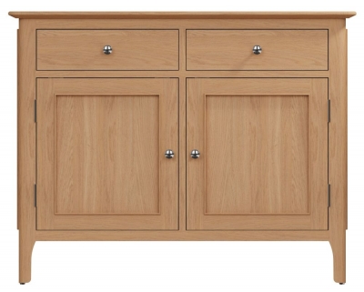 Product photograph of Appleby Oak 2 Door 2 Drawer Sideboard from Choice Furniture Superstore