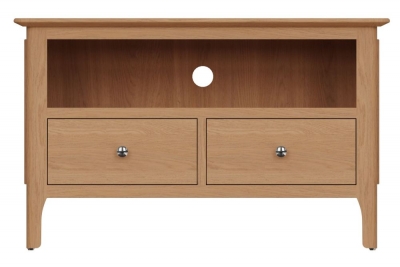 Product photograph of Appleby Oak 2 Drawer Standard Tv Unit from Choice Furniture Superstore