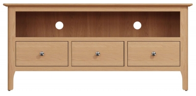 Product photograph of Appleby Oak 3 Drawer Tv Unit from Choice Furniture Superstore