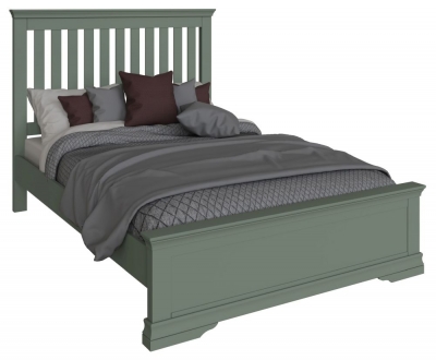 Product photograph of Chantilly Sage Green Painted 4ft 6in Double Bed from Choice Furniture Superstore
