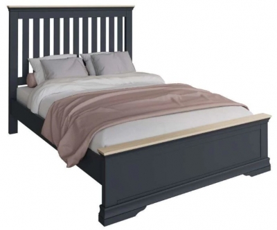 Product photograph of Margate Grey Painted 4ft 6in Double Bed from Choice Furniture Superstore