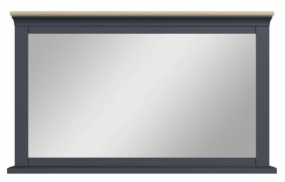 Product photograph of Margate Grey Painted Wall Mirror - 100cm X 60cm from Choice Furniture Superstore