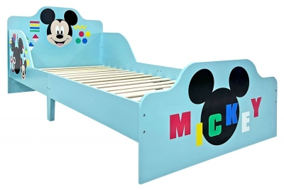 Product photograph of Disney Mickey Mouse Blue 3ft Single Bed from Choice Furniture Superstore