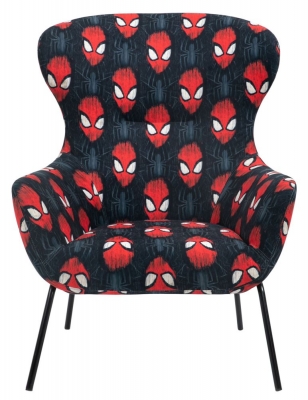 Product photograph of Disney Spider Man Black And Red Fabric Occasional Chair from Choice Furniture Superstore