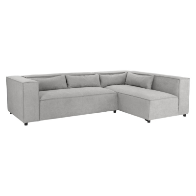 Product photograph of Becca Grey Tufted Universal Corner Sofa from Choice Furniture Superstore