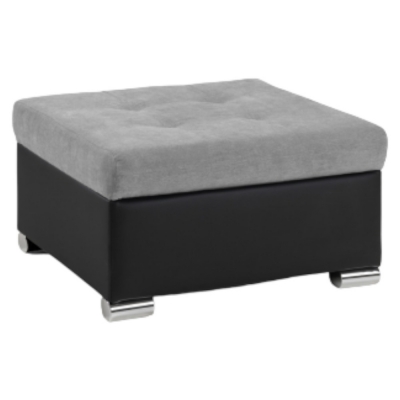 Product photograph of Bergen Black And Grey Footstool With Storage from Choice Furniture Superstore