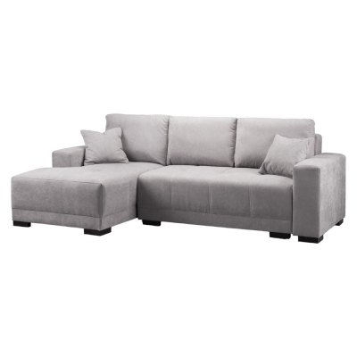 Product photograph of Cimiano Grey Left Hand Facing Corner Sofabed With Storage from Choice Furniture Superstore