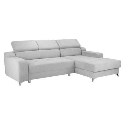 Product photograph of Dahlia Electric Beige Tufted Right Hand Facing Corner Sofabed With Storage from Choice Furniture Superstore