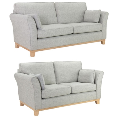 Product photograph of Delta Grey Tufted 3 2 Seater Sofa from Choice Furniture Superstore