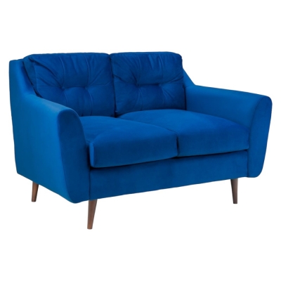 Halston Plush Blue 2 Seater Sofa