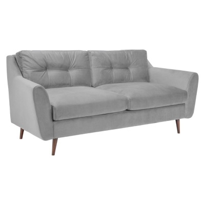 Halston Plush Grey 3 Seater Sofa