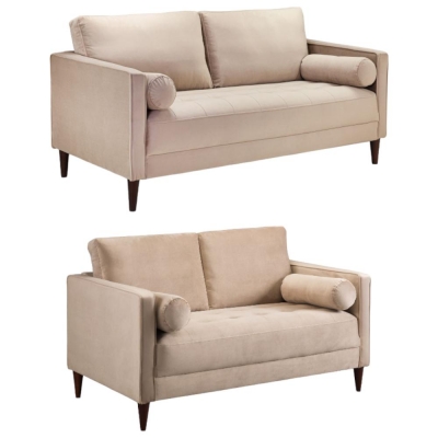 Product photograph of Harper Plush Beige 3 2 Seater Sofa from Choice Furniture Superstore