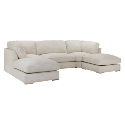 Product photograph of Inga Fullback Beige U Shape Corner Sofa from Choice Furniture Superstore