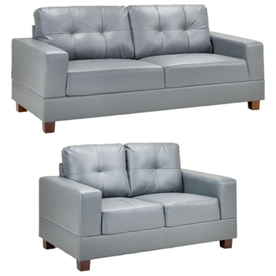 Product photograph of Jerry Grey Tufted 3 2 Seater Sofa from Choice Furniture Superstore