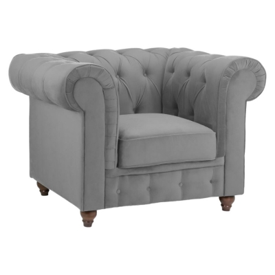 Product photograph of Kensington Flush Grey Armchair from Choice Furniture Superstore