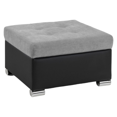 Product photograph of Kris Black And Grey Footstool With Storage from Choice Furniture Superstore