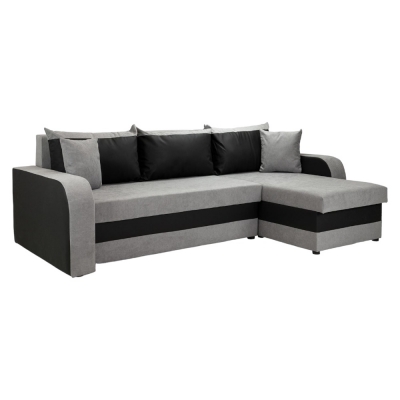 Product photograph of Kris Black And Grey Universal Corner Sofabed With Storage from Choice Furniture Superstore