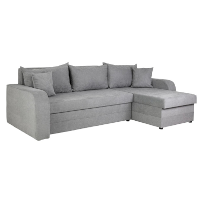 Product photograph of Kris Grey Tufted Universal Corner Sofabed With Storage from Choice Furniture Superstore