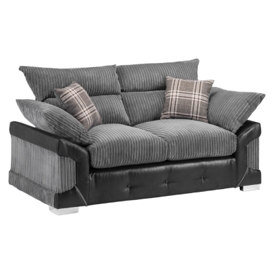 Product photograph of Logan Black And Grey 2 Seater Sofa from Choice Furniture Superstore