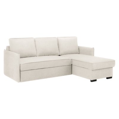 Product photograph of Miel Plush Beige Universal Corner Sofabed With Storage from Choice Furniture Superstore