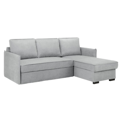 Product photograph of Miel Plush Grey Universal Corner Sofabed With Storage from Choice Furniture Superstore