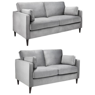 Product photograph of Munich Plush Grey 3 2 Seater Sofa from Choice Furniture Superstore