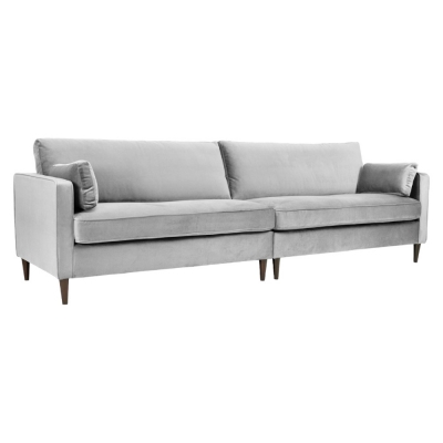 Product photograph of Munich Plush Grey Tufted 4 Seater Sofa from Choice Furniture Superstore