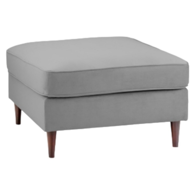 Product photograph of Munich Plush Grey Tufted Footstool from Choice Furniture Superstore