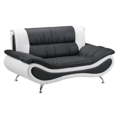 Product photograph of Napoli White And Black 2 Seater Sofa from Choice Furniture Superstore