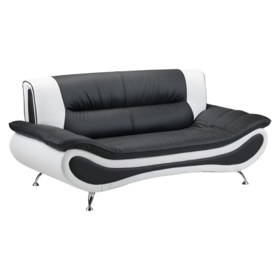 Product photograph of Napoli White And Black 3 Seater Sofa from Choice Furniture Superstore