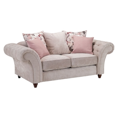 Product photograph of Roma Chesterfield Beige Tufted 2 Seater Sofa from Choice Furniture Superstore