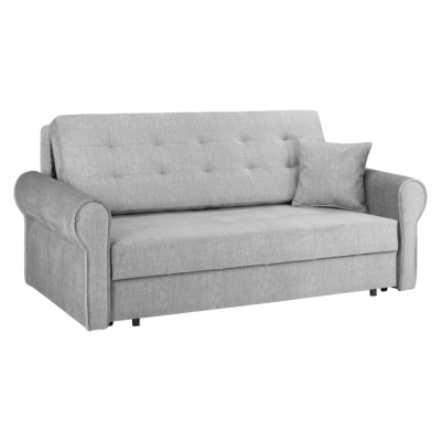 Product photograph of Sorrel Grey Tufted 3 Seater Sofabed from Choice Furniture Superstore
