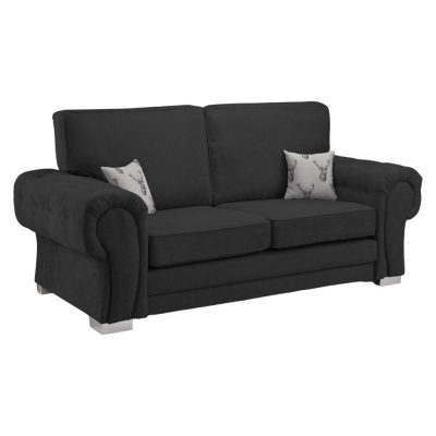 Image of Verona Black 3 Seater Sofa