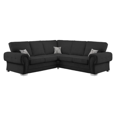 Product photograph of Verona Black Large Corner Sofabed from Choice Furniture Superstore