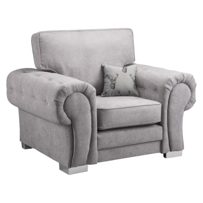 Product photograph of Verona Grey Armchair from Choice Furniture Superstore